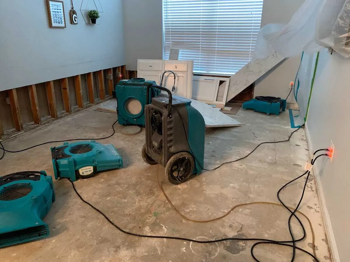 Dehumidifier in flood-cut room for Water Extraction & Removal in Lakeland Village
